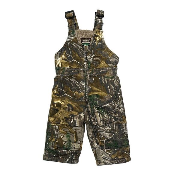 CE Schmidt Workwear Boy's Size 12M Real Tree Camo Insulated Bib Overalls - Picture 1 of 11